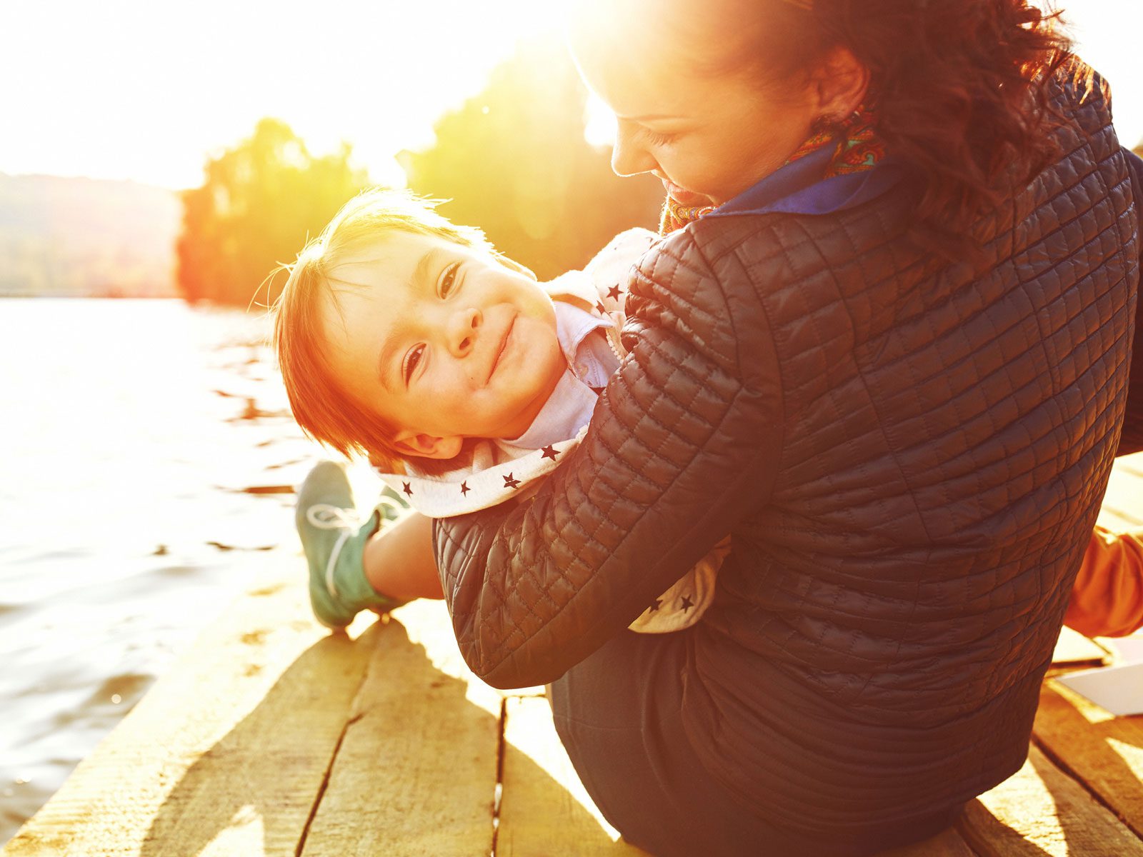 Mom-with-Daughter-on-Dock