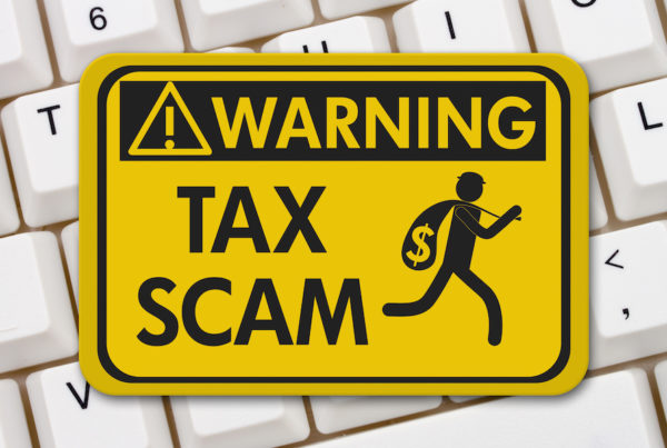 Tax scam warning sign