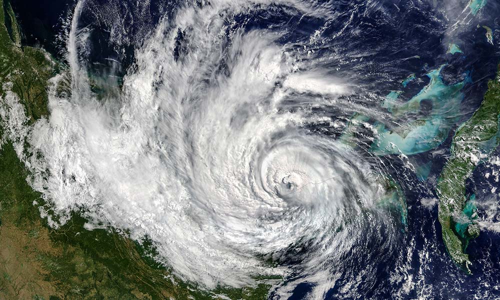 Blog - View from Space of a Hurricane Hitting Islands
